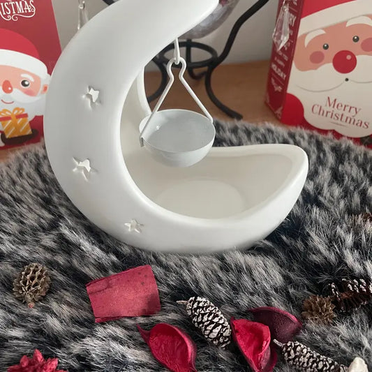 🌙☁️ "White Moon" Burner: Elegance and Calm