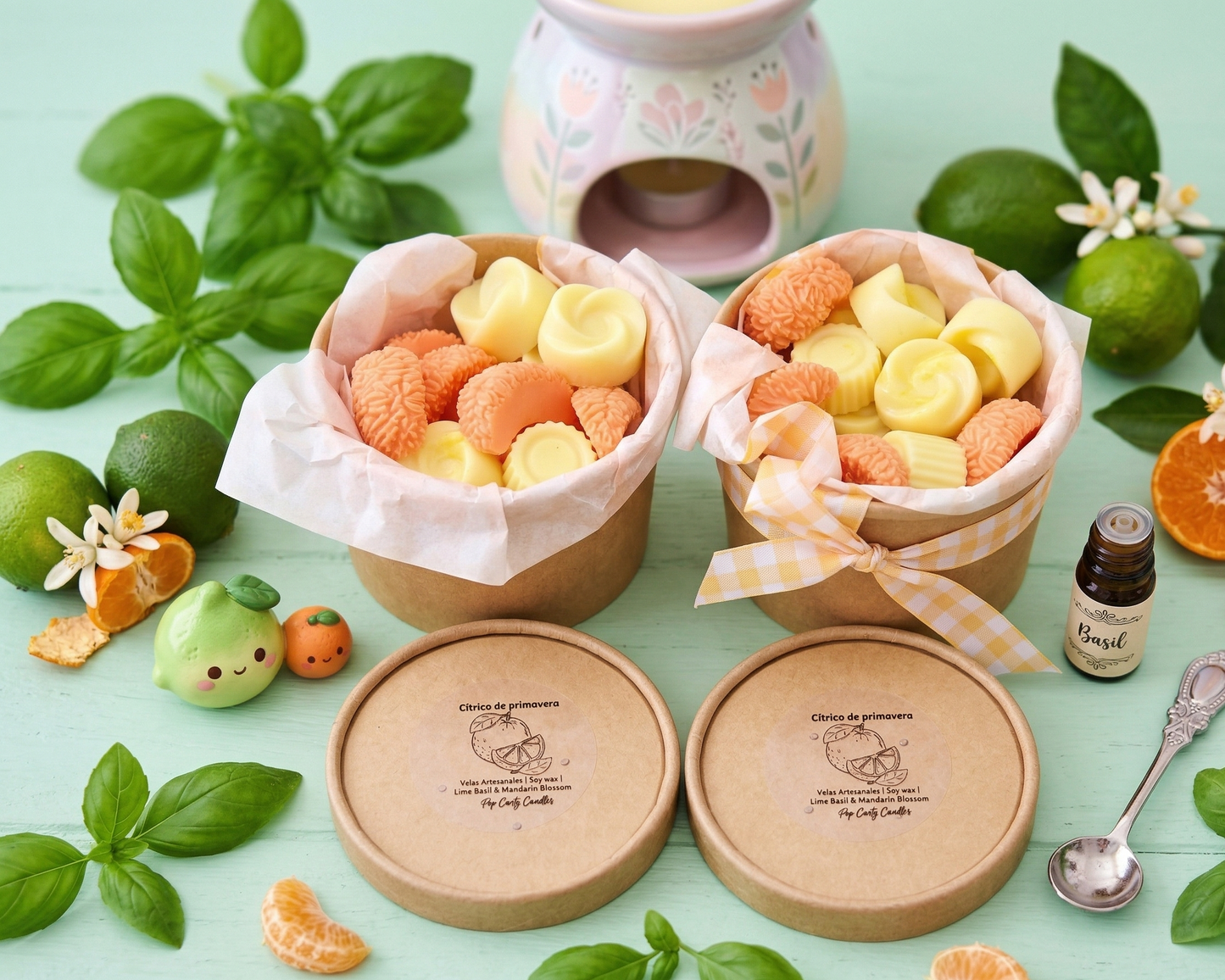 🍋🌿 Melts "Cítricos de primavera" - Lime Basil & Mandarine Blossom" 🍊✨
