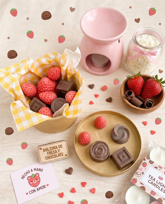 🍓🍫 Melts "Fresas con Chocolate fondant" - Para los más golosos 🧸✨