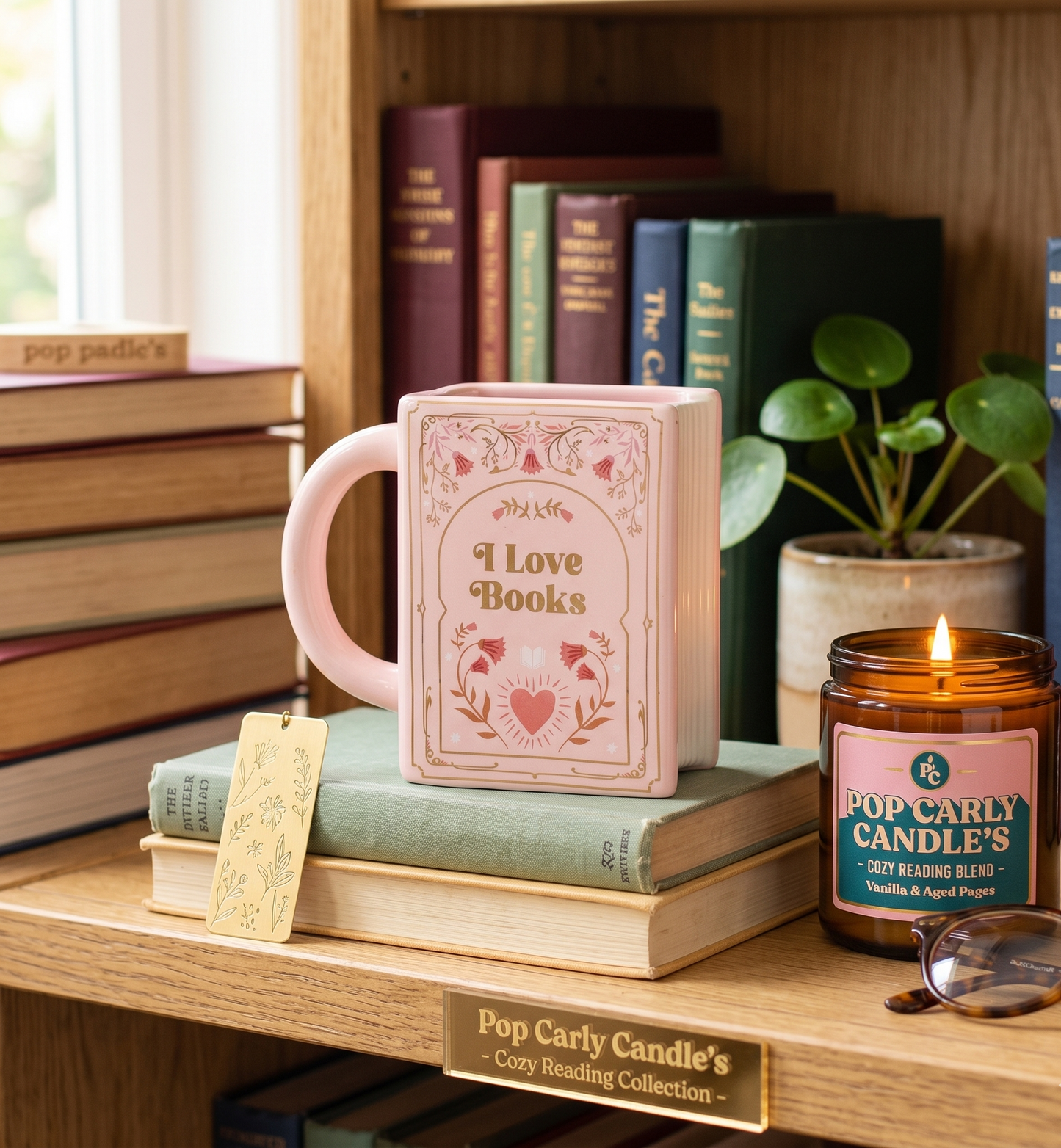 🍓✨ Vela XXL "Fresas con Nata" – Colección Cozy Reading ✨📚