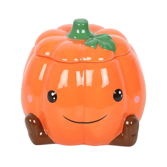 🎃🍂 Quemador de Cerámica "Calabaza Kawaii"- El Toque Otoñal Más Dulce ✨