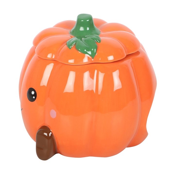 🎃🍂 Quemador de Cerámica "Calabaza Kawaii"- El Toque Otoñal Más Dulce ✨