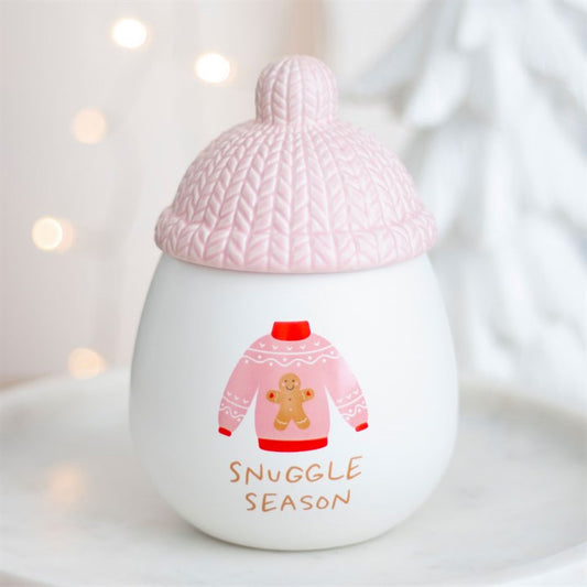 ❄️🧶 Quemador de Cerámica "Snuggle Season" - El Invierno Más Dulce y Acogedor 💖