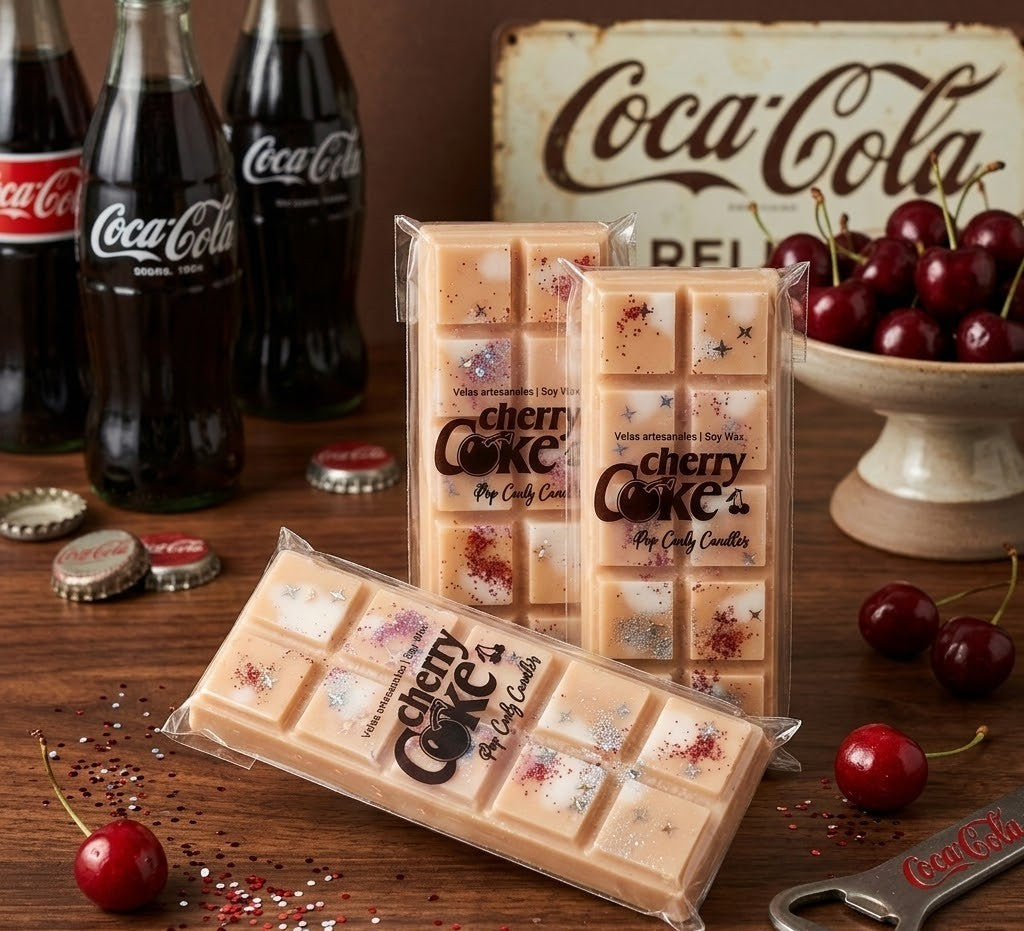 🍒🥤✨ Snap Bars de Cera de Soja Premium: ¡Dulzura Cherry Cola Retro! ✨🥤🍒