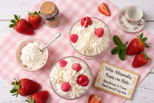 Vela Artesanal"Strawberry delight" 🍓