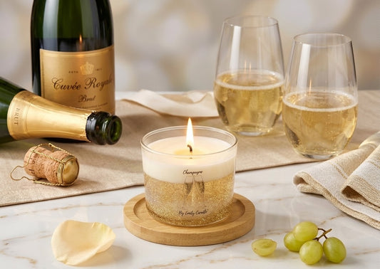🥂✨ Brindis elegante - Vela artesanal de "Champagne"!🥂✨