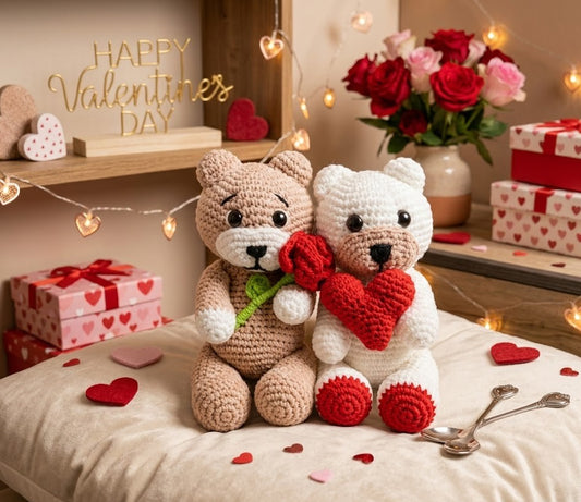 ❤️ Cesta love deluxe "Dulzura Floral"🐻🌹 Edición Limitada