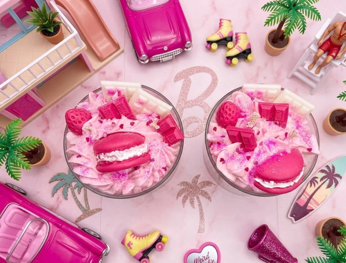 🎀 Edición Limitada: Vela " Barbie Pink Dream" - strawberry and cream🍓🍦