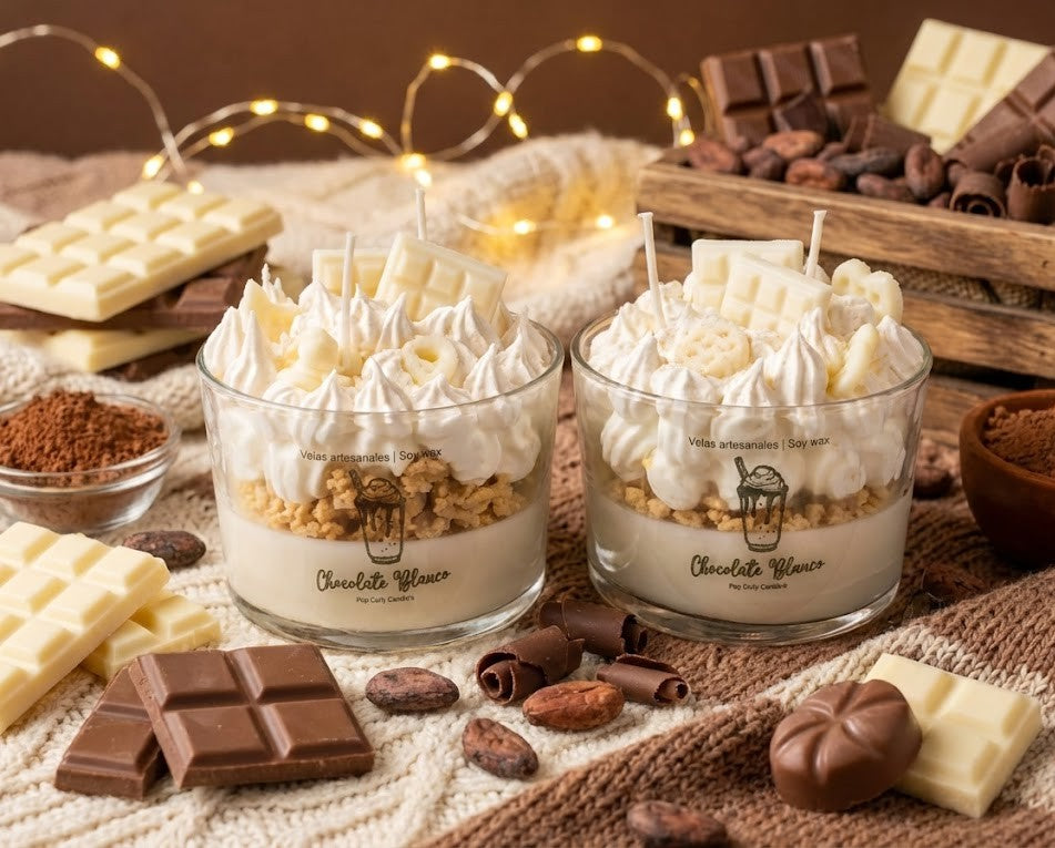 Vela Postre "White Chocolate Cream & Crumble" 🤍🍫