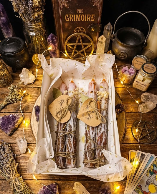 🍯✨ Velas Rituales de Miel y Hierbas Sagradas: El Despertar de la Abundancia ✨🍯