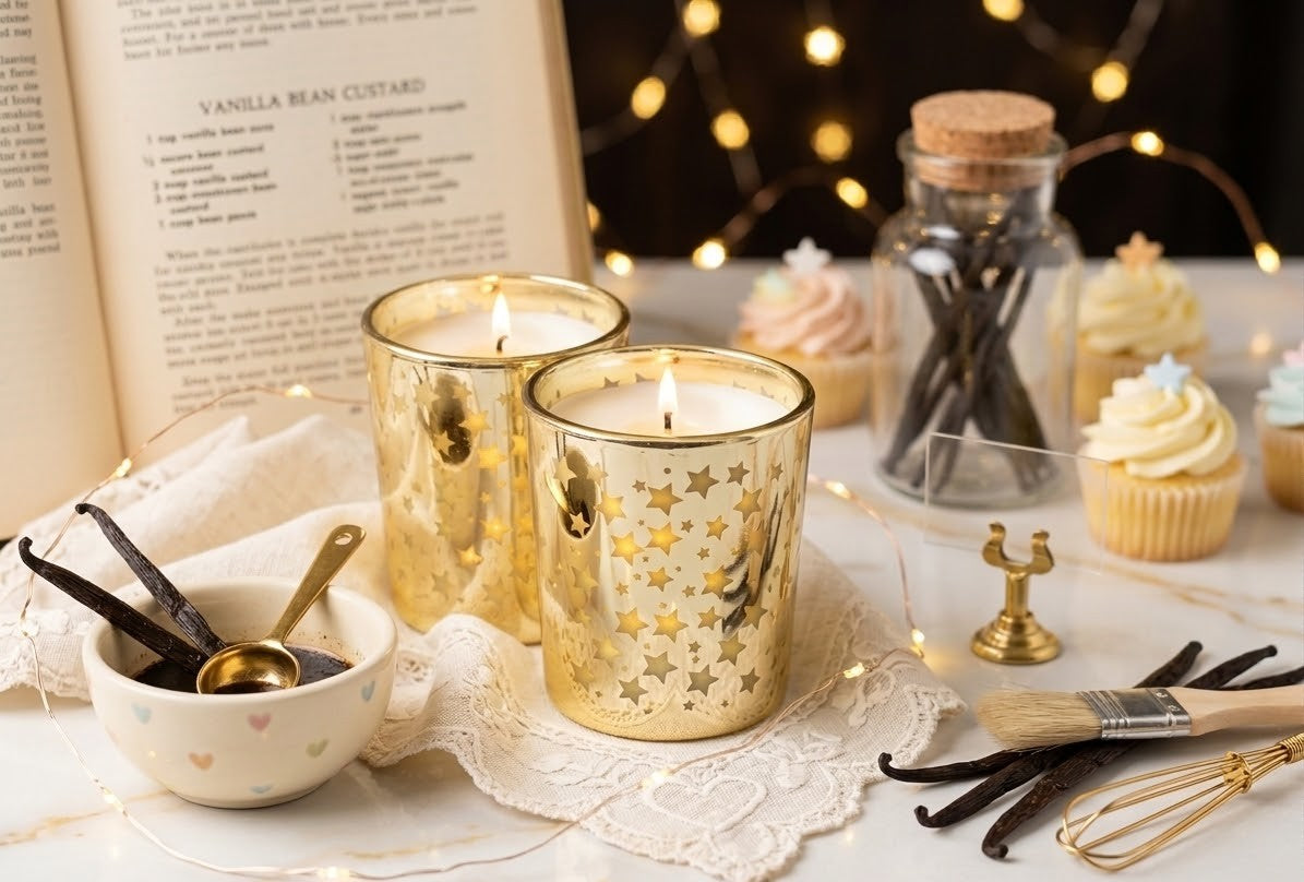 🍦 Vela artesanal "Noche Blanca y Dulce" – Aroma a Vainilla Dulce ✨