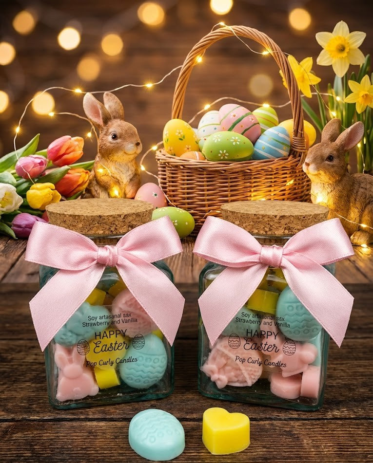 🐰🍭 Easter Candy Jar: Vainilla & Strawberries - Dulce Pascua 🐰🍭