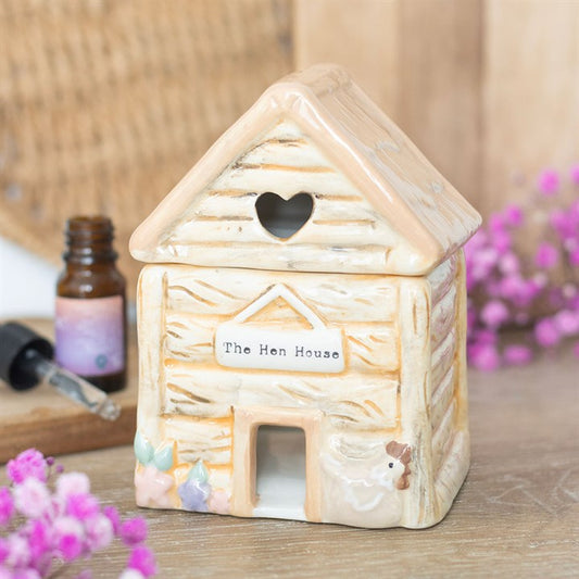 🏡💐 Quemador de Cerámica "Cabaña de Campo Silvestre" 🌳✨
