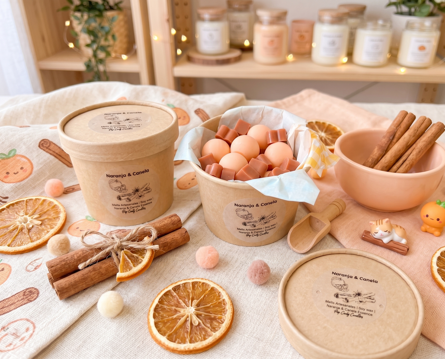 🍊🍂 Melts "Naranja y Canela" - Calidez de Hogar 🪵✨