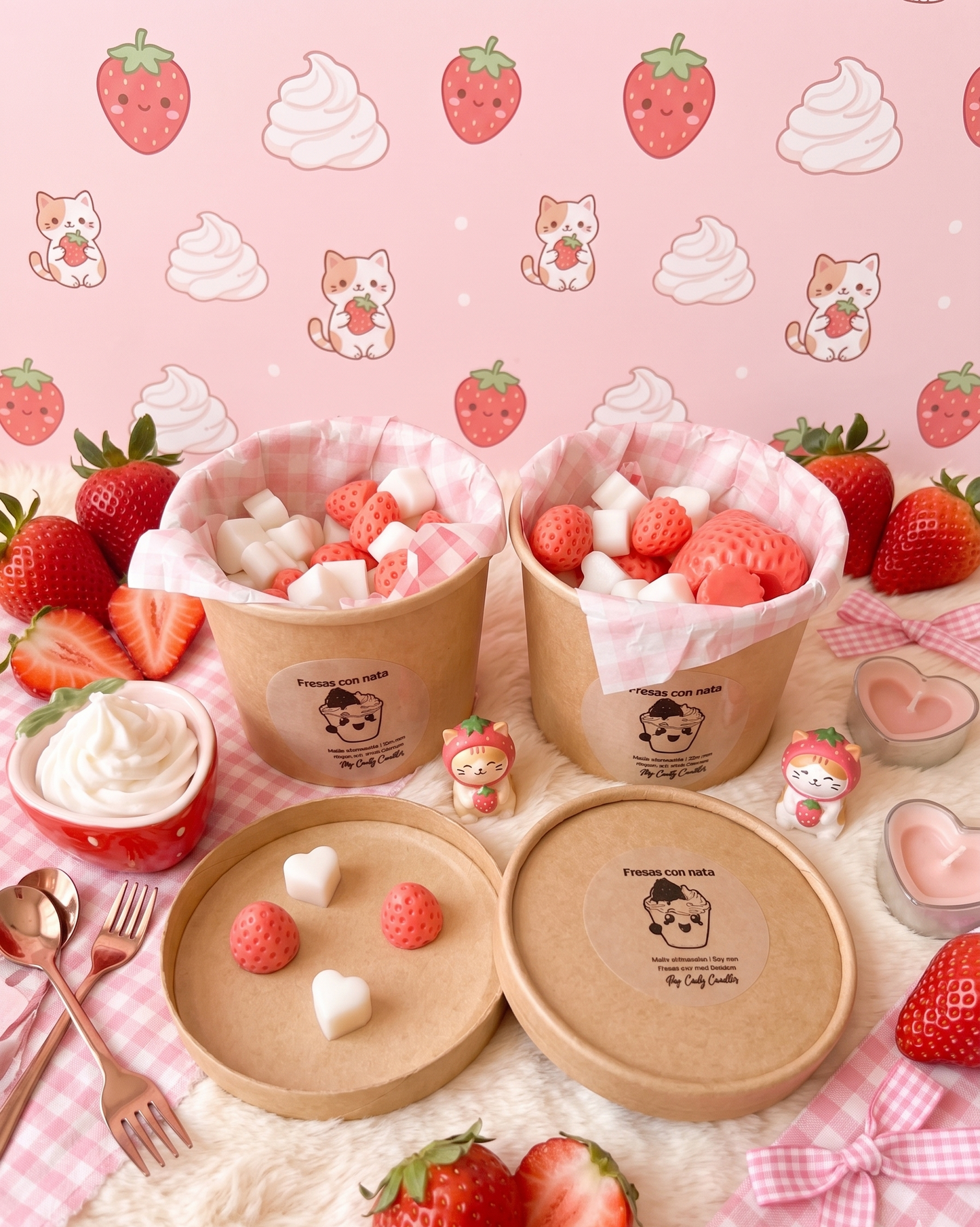 🍓 Melts "Fresas con Nata" - Un trocito de tarta en tu quemador 🧁✨
