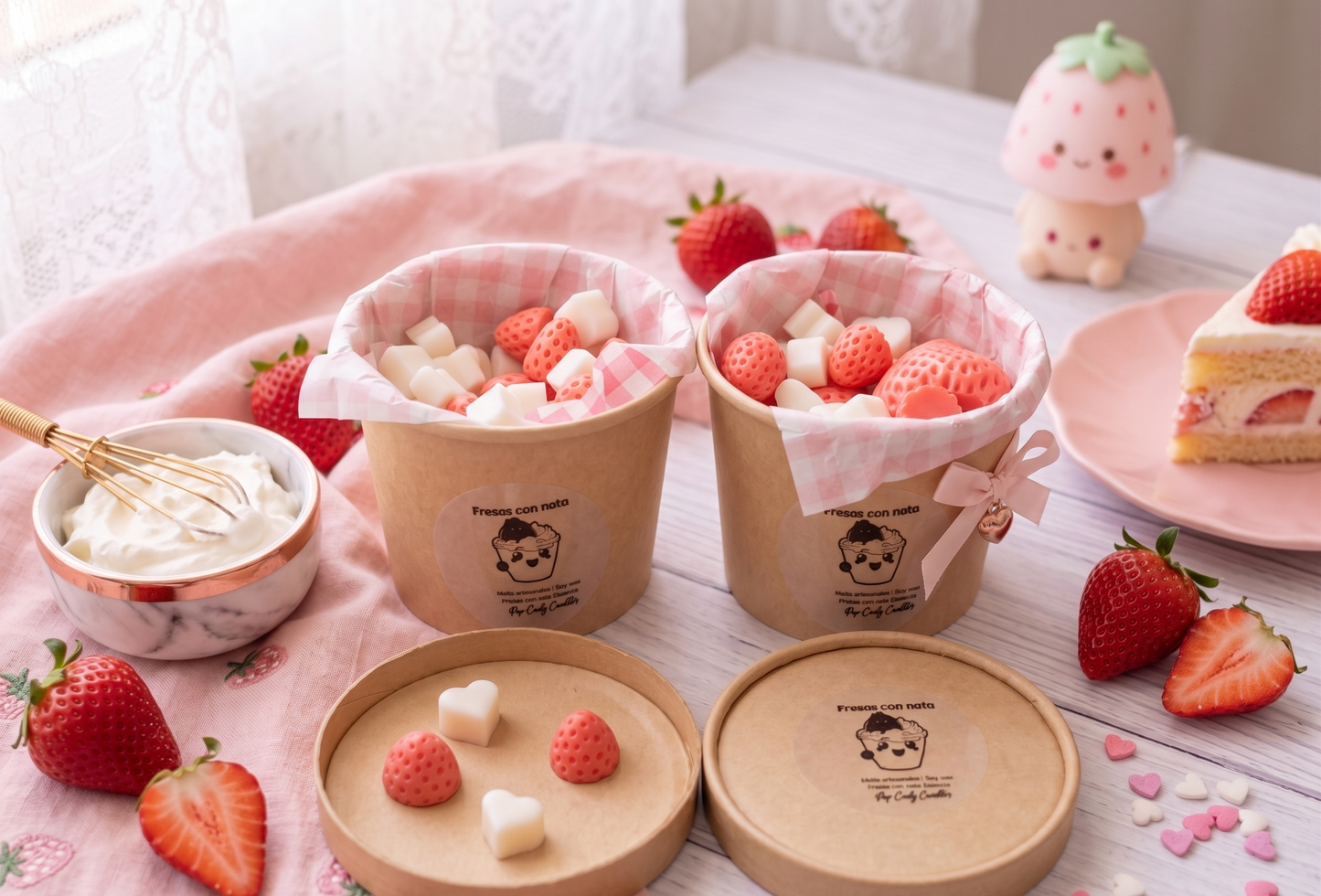 🍓 Melts "Fresas con Nata" - Un trocito de tarta en tu quemador 🧁✨