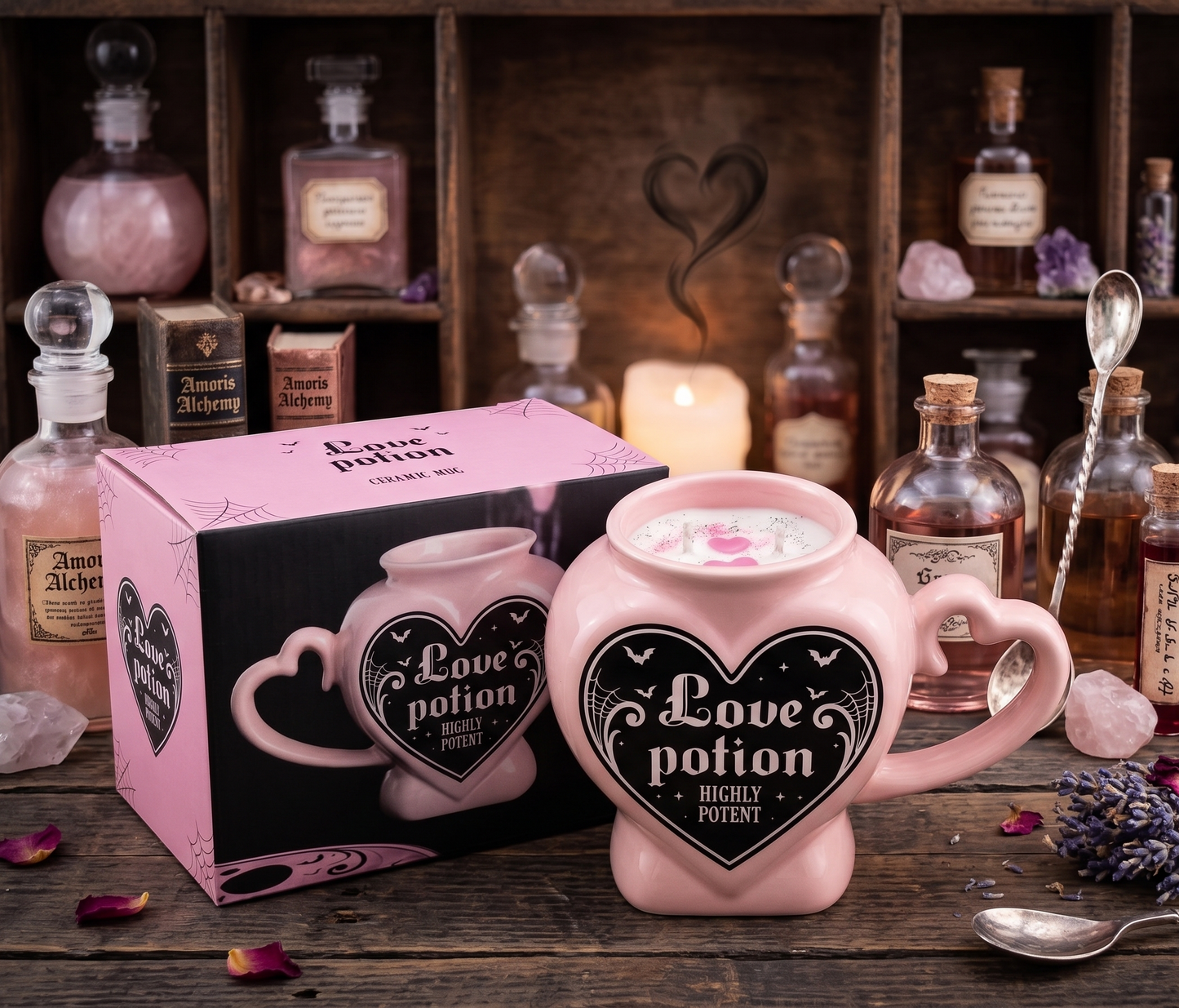 🧪🩷✨ Vela "Love Potion : "Hechizo de Seducción XXL ✨🩷🧪