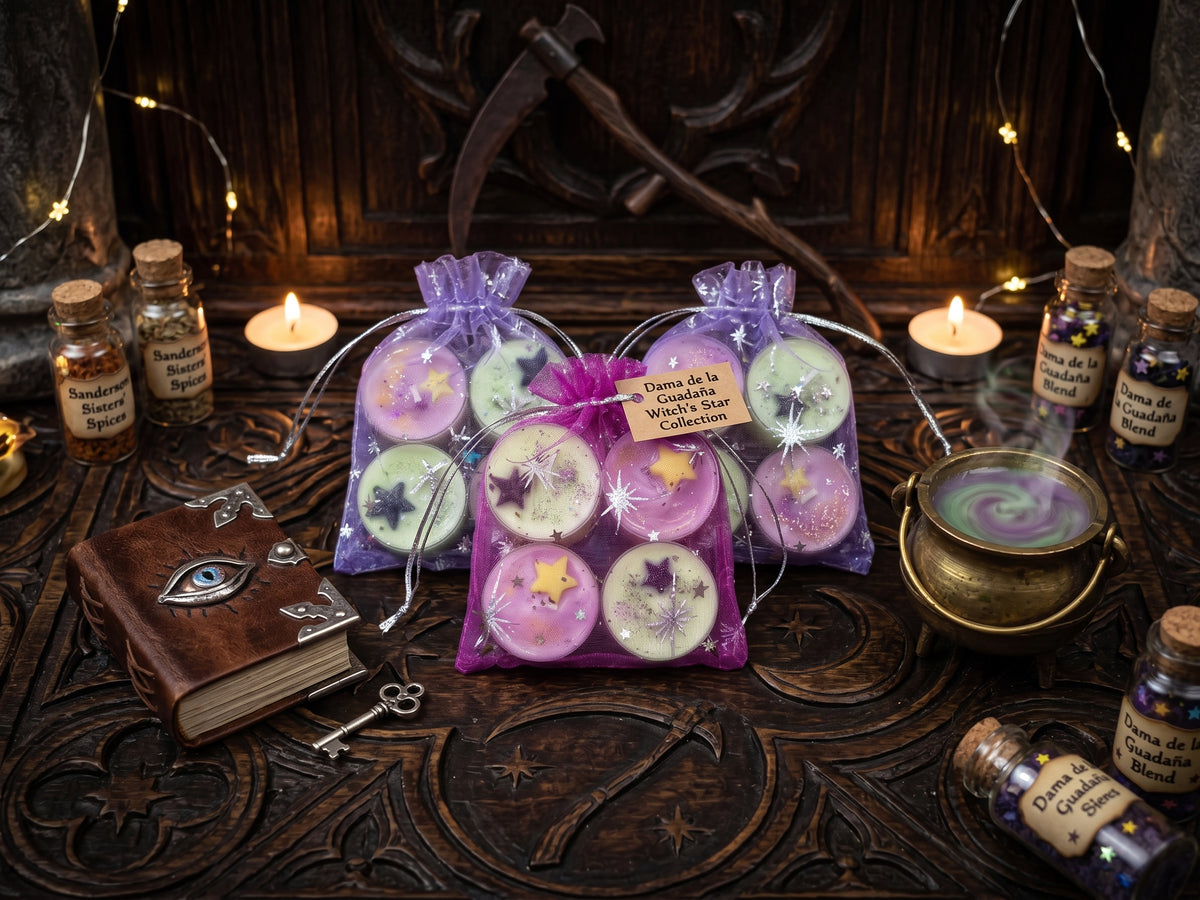 🕯️🔮 Set de 4 Velas de Té "Scented Spell" - Hocus pocus 🧙‍♀️🦇