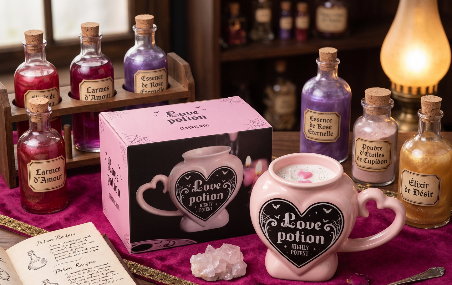 🧪🩷✨ Vela "Love Potion : "Hechizo de Seducción XXL ✨🩷🧪