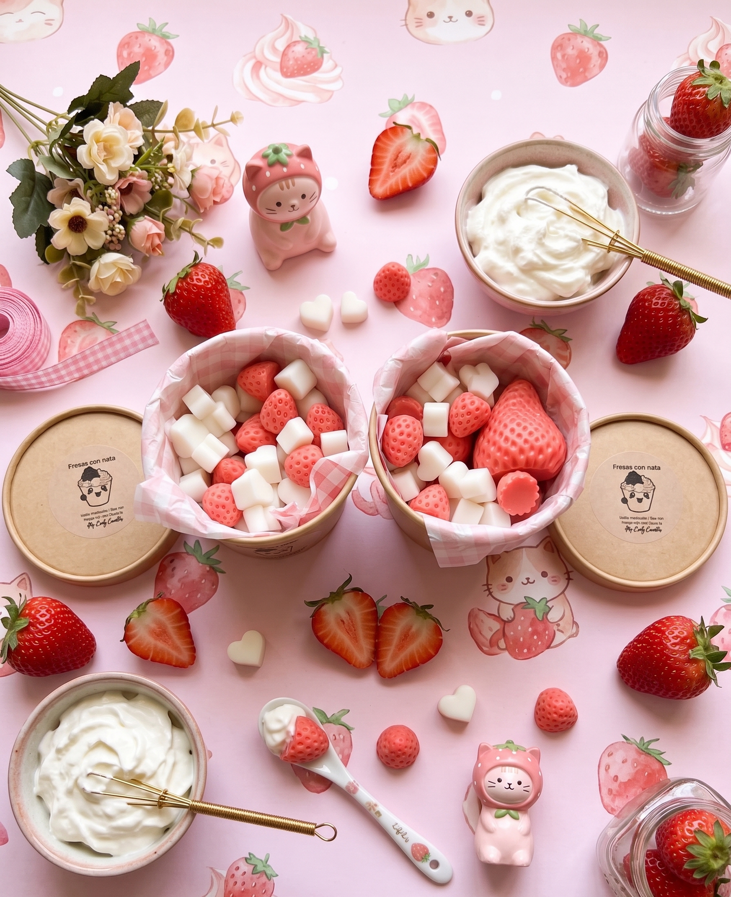 🍓 Melts "Fresas con Nata" - Un trocito de tarta en tu quemador 🧁✨