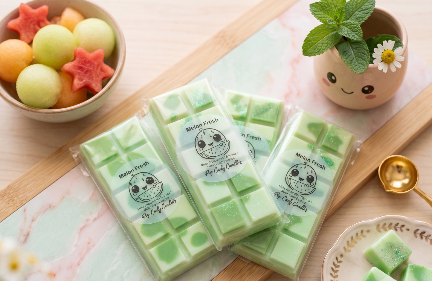 🍈✨ Melts "Melon Fresh" - Explosión Frutal para tu Hogar ✨🍈