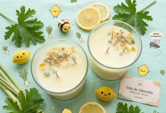 🍋🌿 Vela "Citronella" - Tu escudo anti-mosquitos más cute ✨🦟
