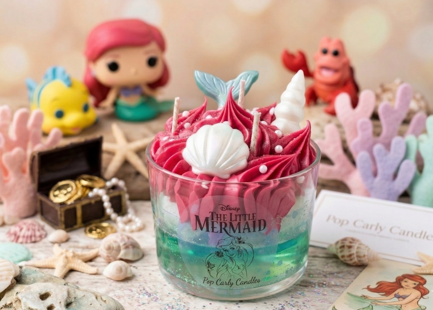🧜‍♀️✨ ¡Sumergete en el Océano con nuestra Vela Artesanal "Brisa de Mar" de La Sirenita! ✨🧜‍♀️