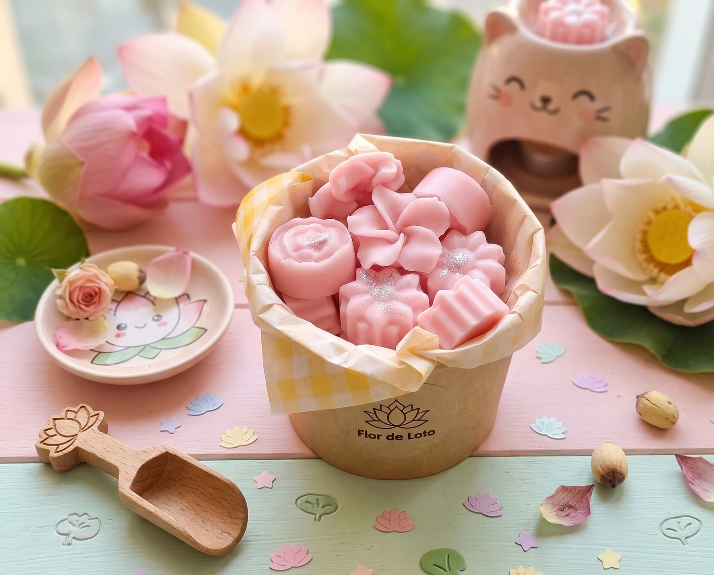 🌸✨ Melts "Flor de Loto" - La delicadeza de la primavera en tu quemador ✨🌸