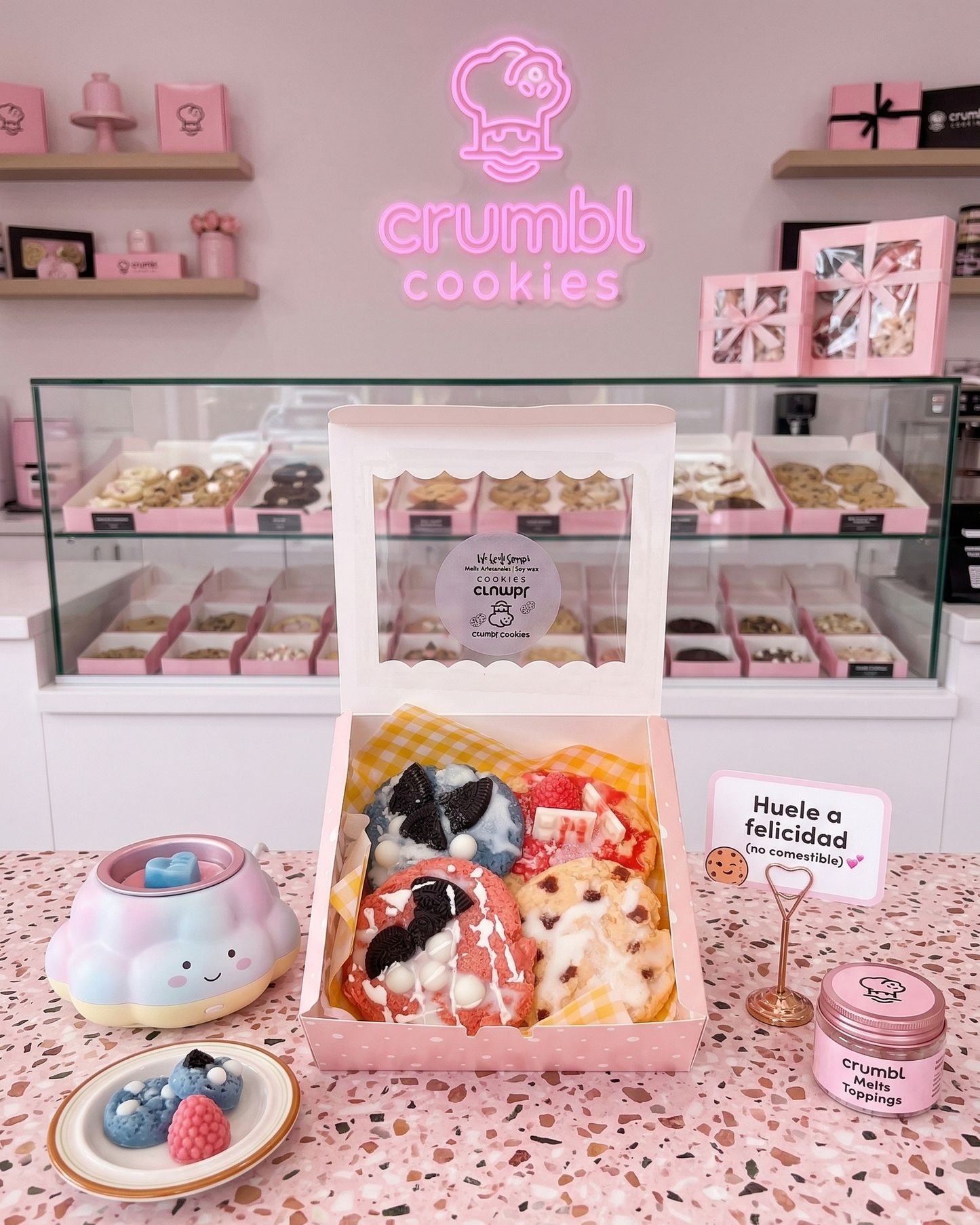 🎀🍪 Sweet Box "Crumbl Cookies" - Set de 4 Melts Premium XL 🧁💕