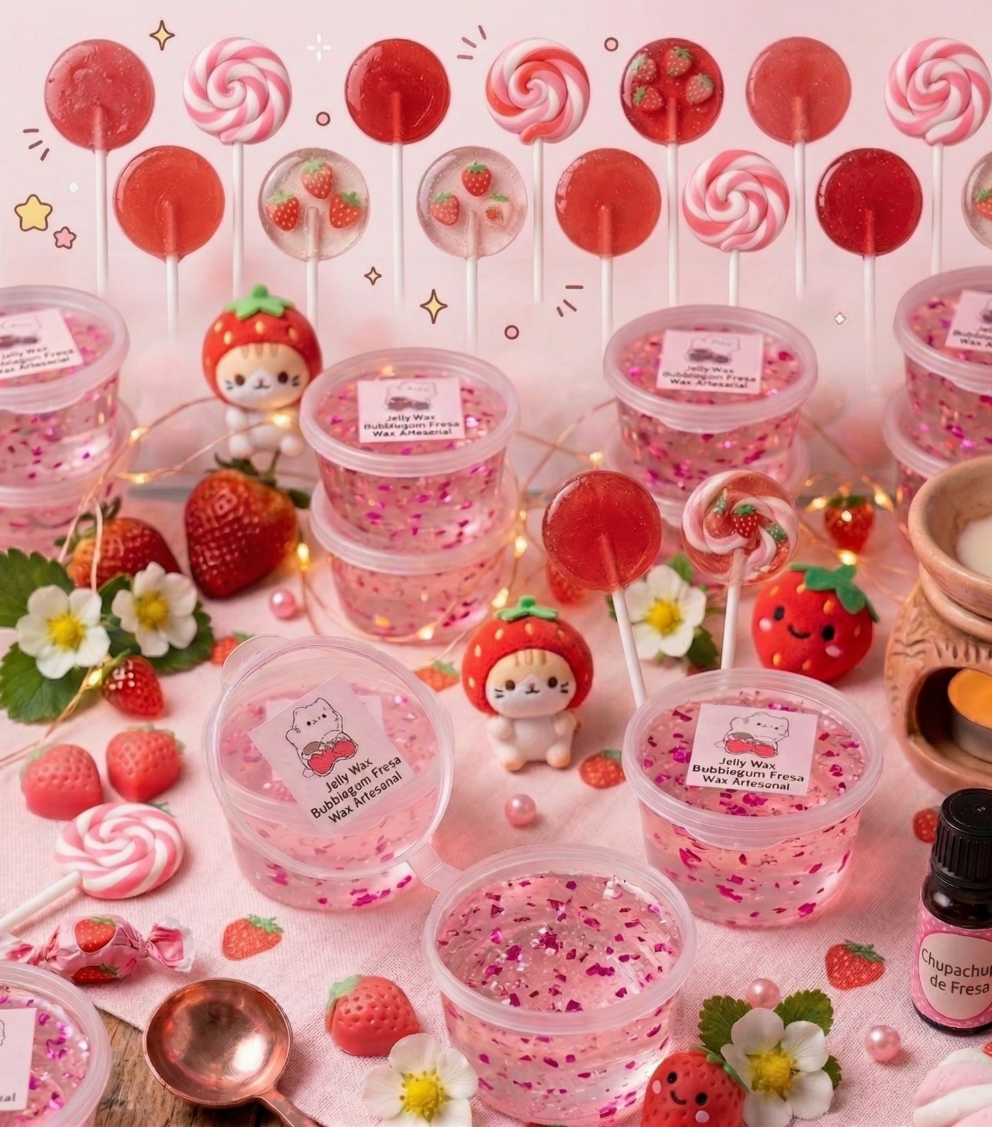 🍭 Jelly Melts "Chupachups de Fresa" 🍓🍬