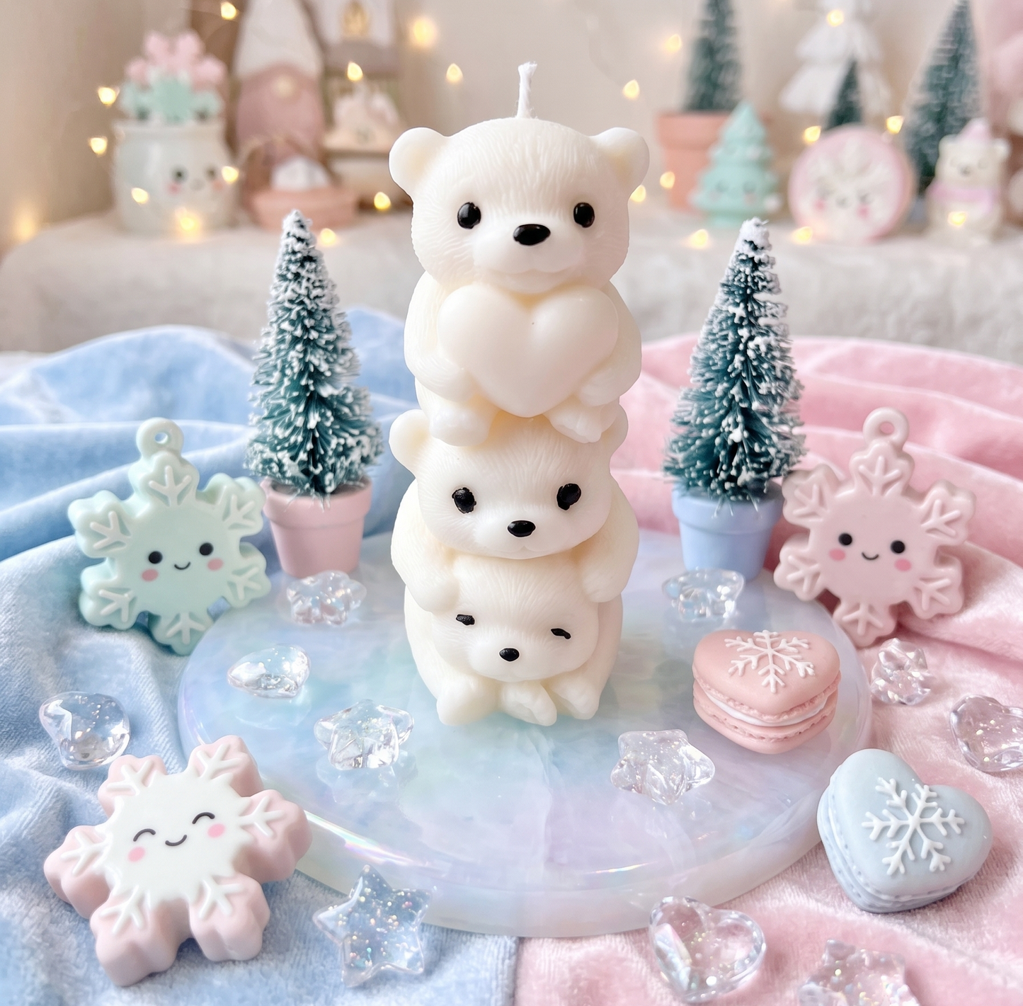 🐻‍❄️✨ Vela ositos polares - Magia Invernal en Cada Rincón ✨🐻‍❄️