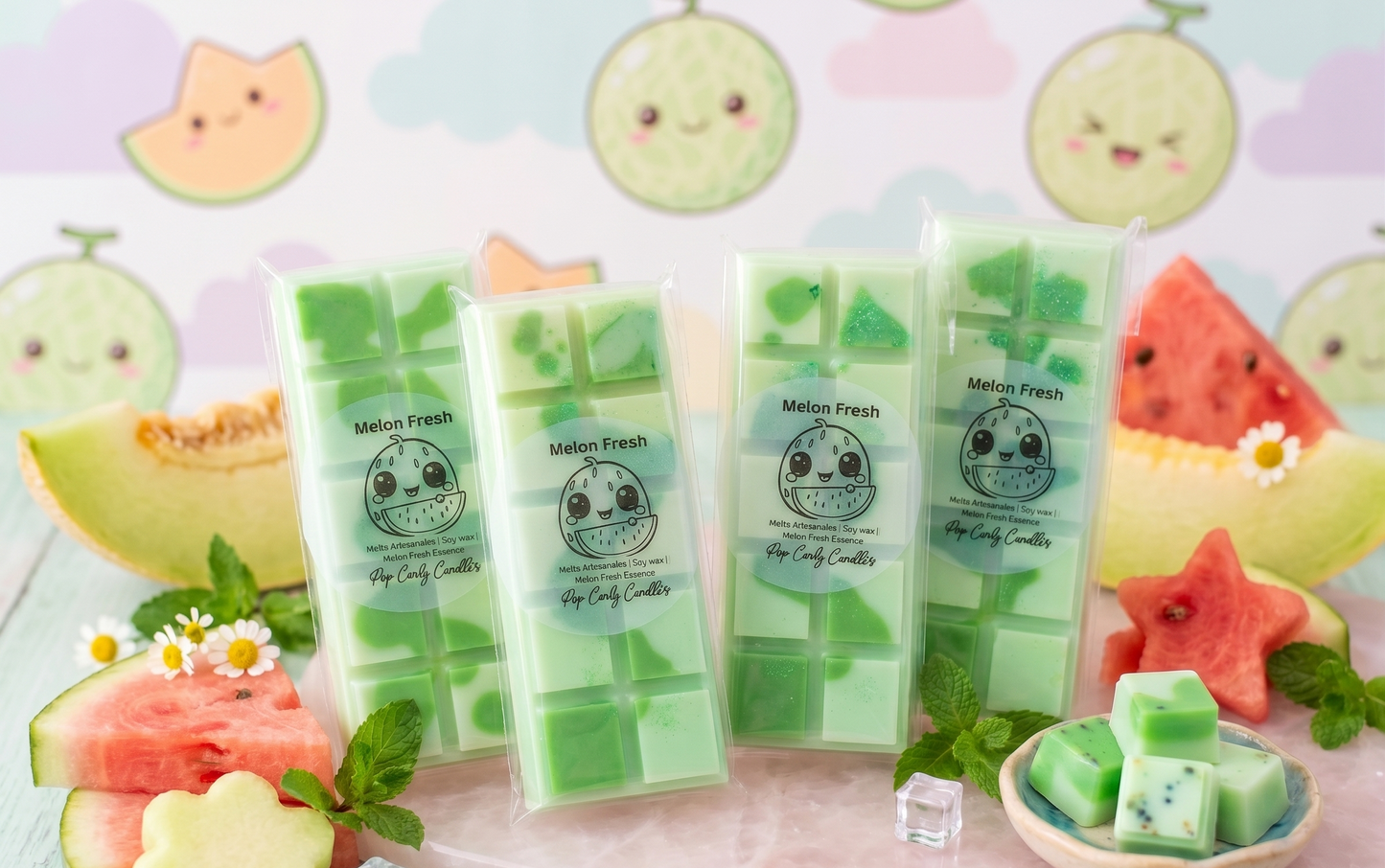 🍈✨ Melts "Melon Fresh" - Explosión Frutal para tu Hogar ✨🍈