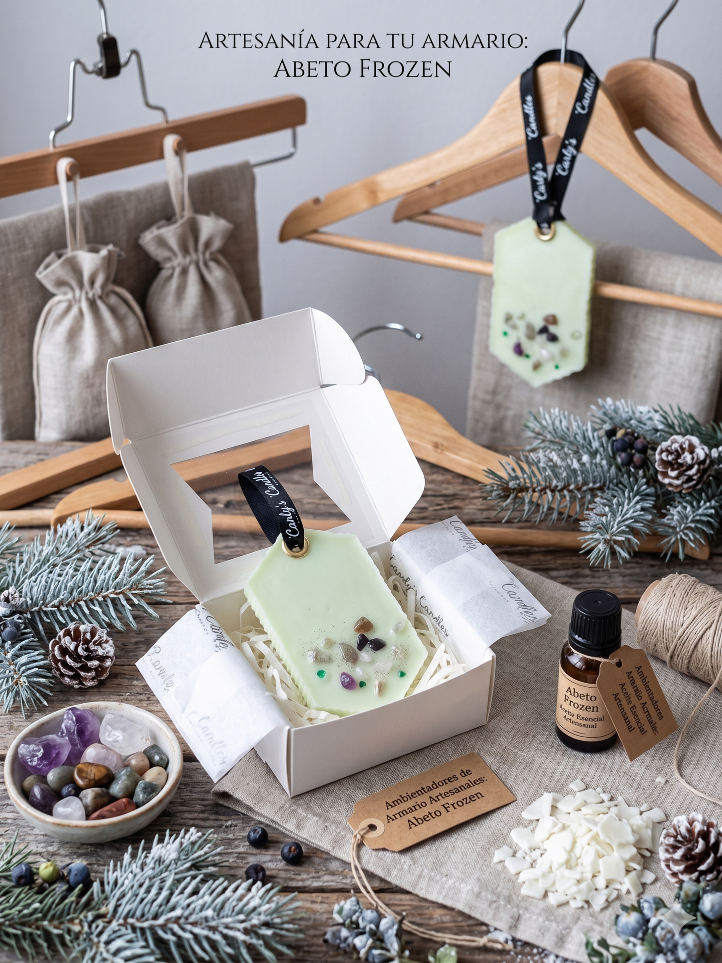 🌲✨ Ambientador de Armario Artesanal "Abeto Frozen" | Wax Melt Premium