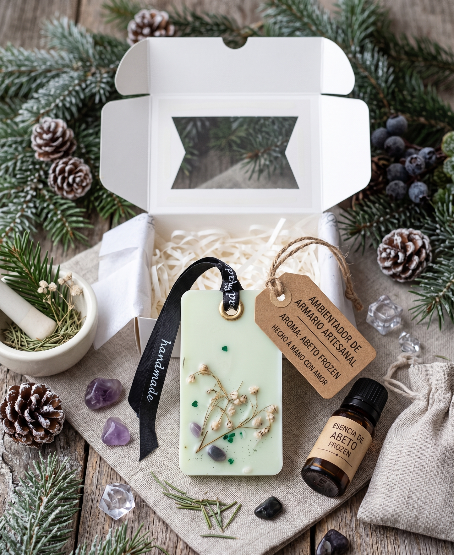 🌲✨ Ambientador de Armario Artesanal "Abeto Frozen" | Wax Melt Premium