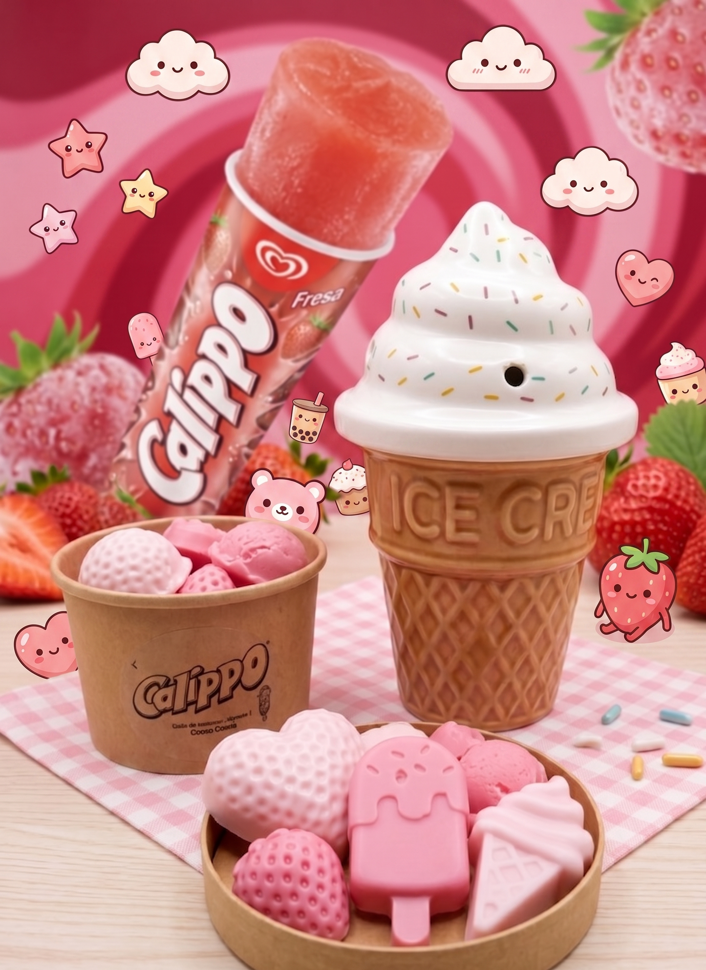 🍓💖 Melts "Calippo de Fresa" - Dulzura Helada ☀️🧊