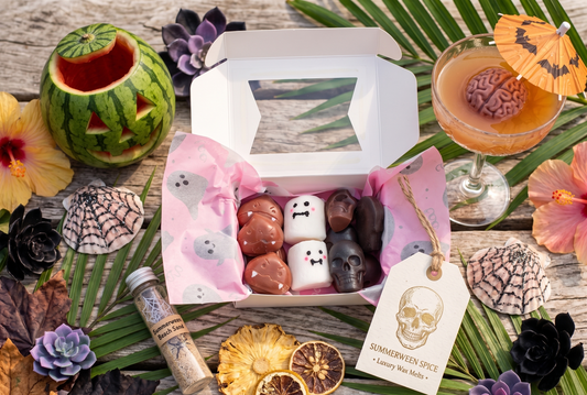 🏕️🔥 Cajita de Wax Melts "Hoguera de Summerween": ¡El Campamento Más Spooky! 👻✨