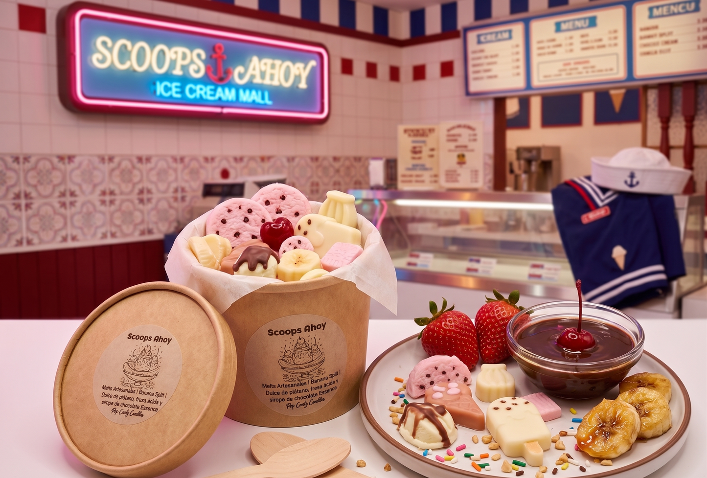 ⚓🍦Melts "Scoops Ahoy" - El Banana Split Definitivo 🍌🍓🍫 (Edición Stranger Things)