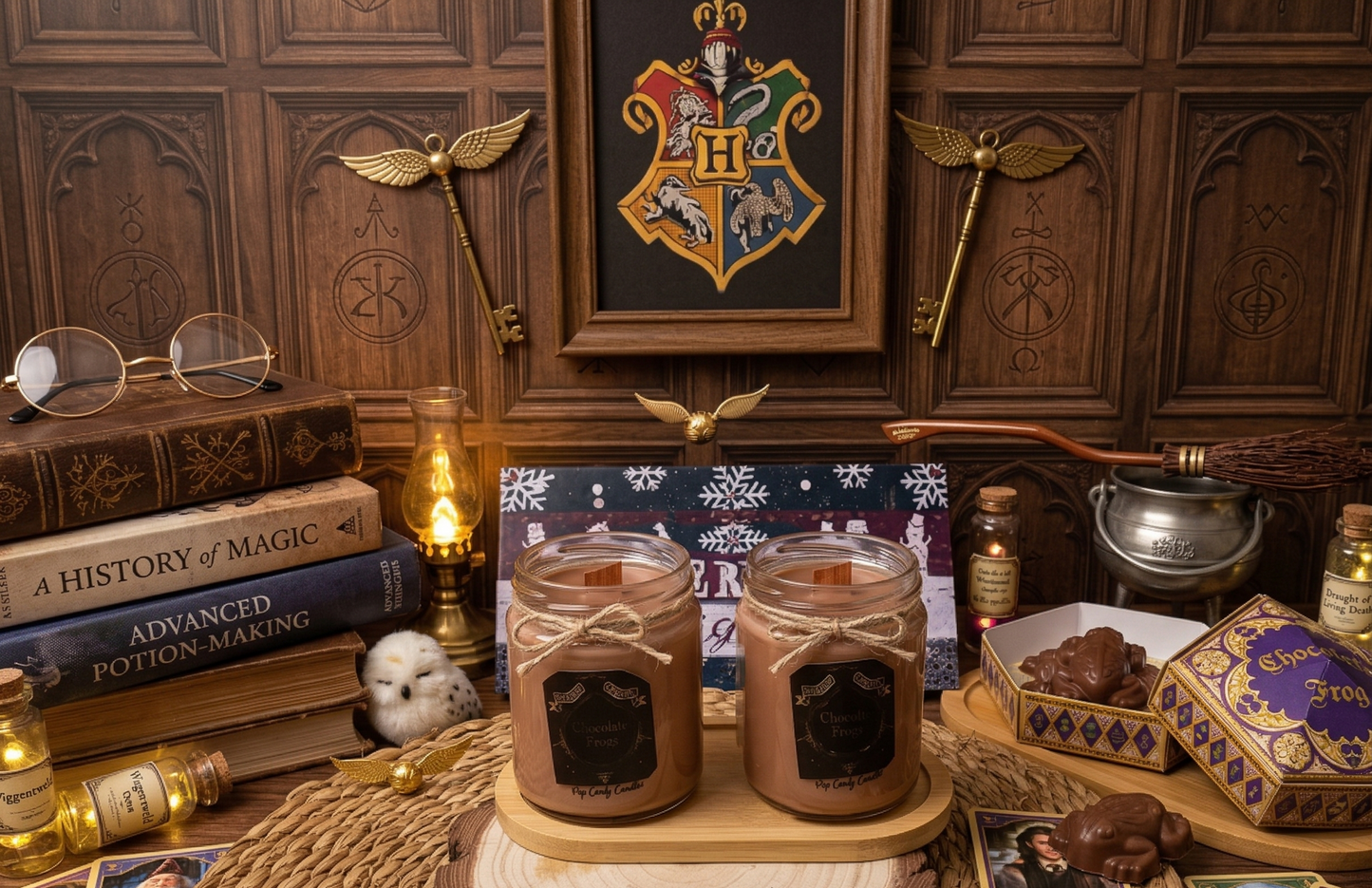 Vela artesanal "Chocolate Frog" (XL)🍫