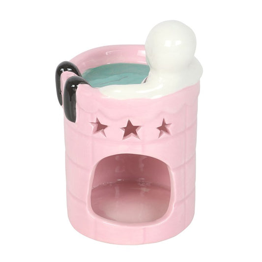 🛁💀 Quemador de Cerámica "Esqueleto en el Spa"- Relax Terroríficamente Cuqui ✨