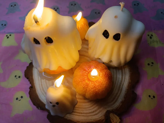 Velas decorativas "O Segredo de Samhain" para o centro de mesa! 🕸️