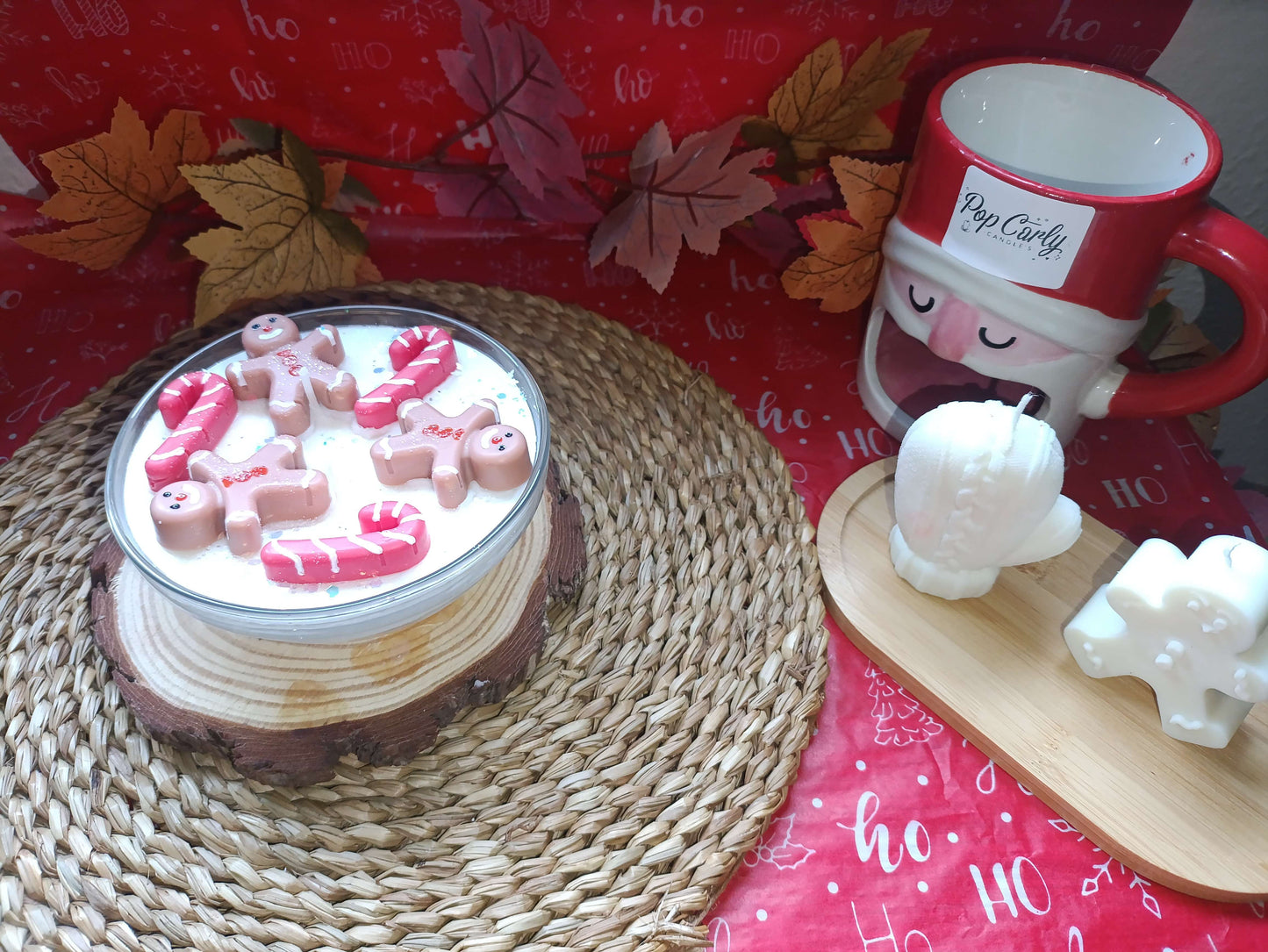 Vela artesanal "Bowl de navidad" 🍪