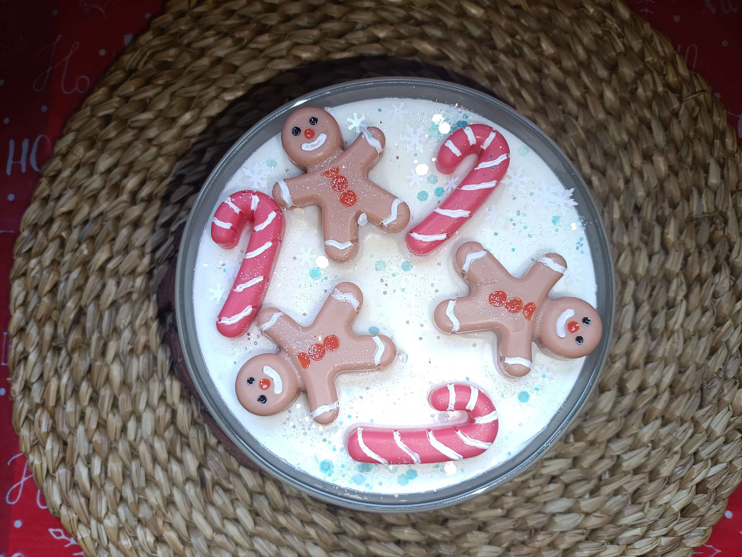 Vela artesanal "Bowl de navidad" 🍪