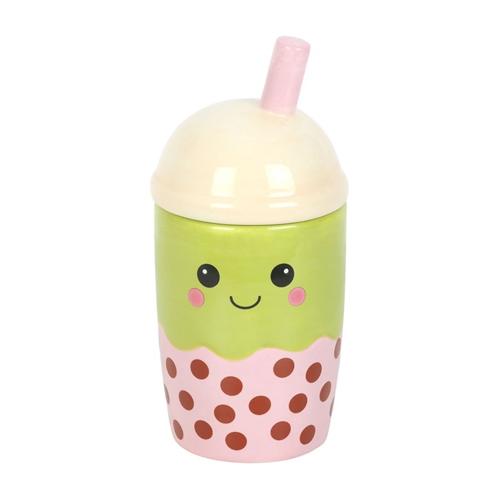 🧋✨ Quemador de Cerámica "Matcha Boba": Tu Bubble Tea Más Kawaii 💖