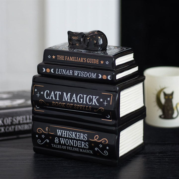🐈‍⬛📚 Quemador de Esencias de Cerámica "El Grimorio del Familiar" ✨🕯️