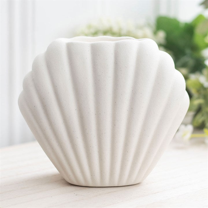 🐚✨ Quemador de Cerámica "Concha de Mar"- Elegancia Costera y Relax 🌊