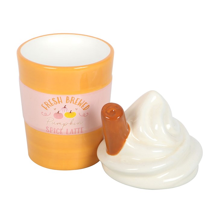 ☕🍂 Quemador de Cerámica "Vaso Pumpkin Spice Latte"- Tu Bebida Favorita, Ahora en Aroma ✨