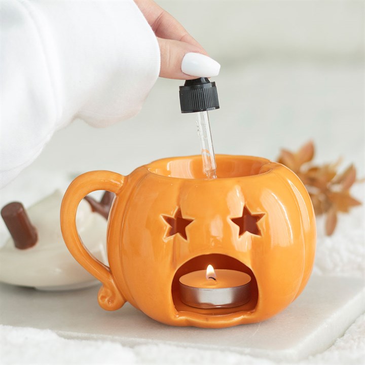 🎃☕ Quemador de Cerámica "Pumpkin Spice Latte"- El Auténtico Sabor del Otoño 🍂✨