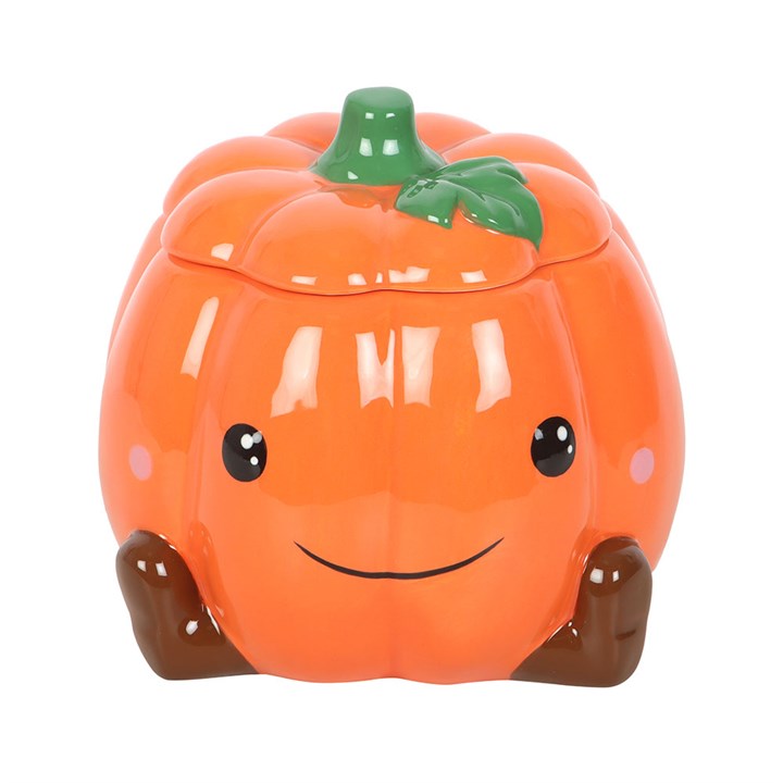 🎃🍂 Quemador de Cerámica "Calabaza Kawaii"- El Toque Otoñal Más Dulce ✨