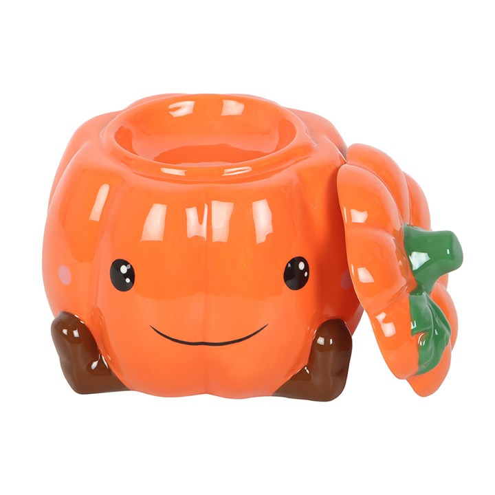 🎃🍂 Quemador de Cerámica "Calabaza Kawaii"- El Toque Otoñal Más Dulce ✨