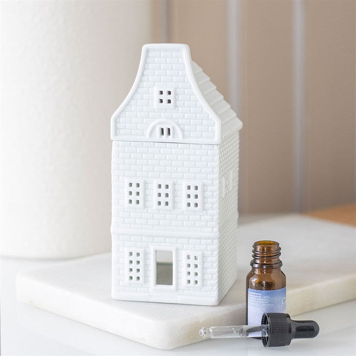 🏠✨ Quemador de Cerámica "Casita Nórdica"- Magia y Calidez en tu Hogar 🤍